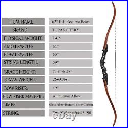 Archery 62 Takedown ILF Recurve Bow for Right Hand Hunting Target Competition