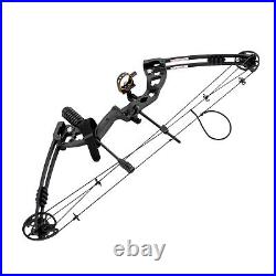 Black Archery Hunting Compound Bow Kit Beginner Archery Tool Right Hand 30-60lbs