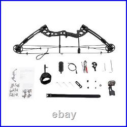 Black Archery Hunting Compound Bow Kit Beginner Archery Tool Right Hand 30-60lbs