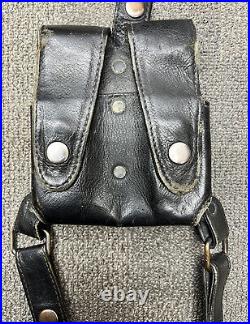 Leather Shoulder Holster Right Hand Black 9MM Glock Fits Similar Handguns READ