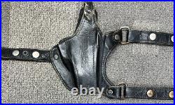 Leather Shoulder Holster Right Hand Black 9MM Glock Fits Similar Handguns READ