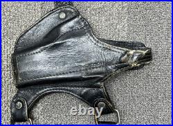 Leather Shoulder Holster Right Hand Black 9MM Glock Fits Similar Handguns READ