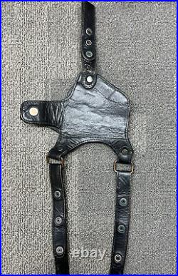 Leather Shoulder Holster Right Hand Black 9MM Glock Fits Similar Handguns READ