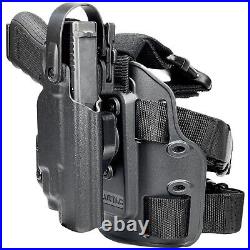 Level II QR Duty Drop Leg Holster fits Glock 17,19,22,31,44,45 with TLR7, TLR8