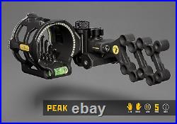 Peak 5 Pin Bow Sight Right Hand Black Ultimate Visibility Useful