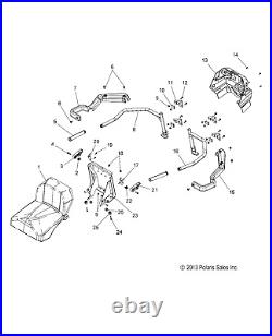 Polaris Hand Grip, Right, Matte Black, Genuine OEM Part 1020380-458, Qty 1