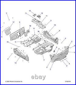 Polaris Right Hand Rocker, Gloss Black, Genuine OEM Part 5451448-070, Qty 1