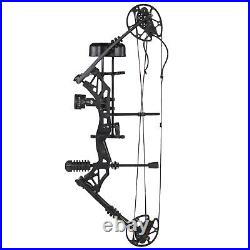 Pro Compound Right Hand Bow Kit 30-70lbs Arrow Archery Target Hunting Black Set