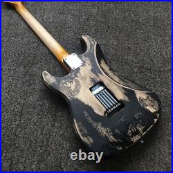 Right-Hand Black Relic electric guitar Rosewood Fingerboard Maple Neck