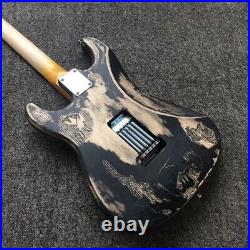 Right-Hand Black Relic electric guitar Rosewood Fingerboard Maple Neck