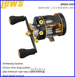 Speed Cast 5.31 Right Hand Casting Reel, Black/Gold