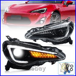 VLAND Headlights For Toyota 86 Subaru BRZ Scion FR-S Sequential Indicator LH+RH